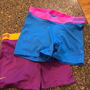 Set of Nike workout shorts